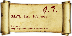 Gábriel Tímea névjegykártya