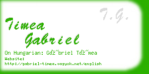 timea gabriel business card